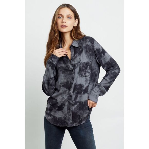 Rails Hunter - Charcoal Tie Dye Button Down - Picture 1 of 5